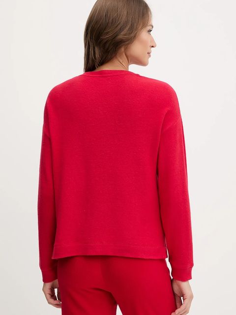 United Colors of Benetton longsleeve piżamowy damska kolor czerwony 3Q413M08A