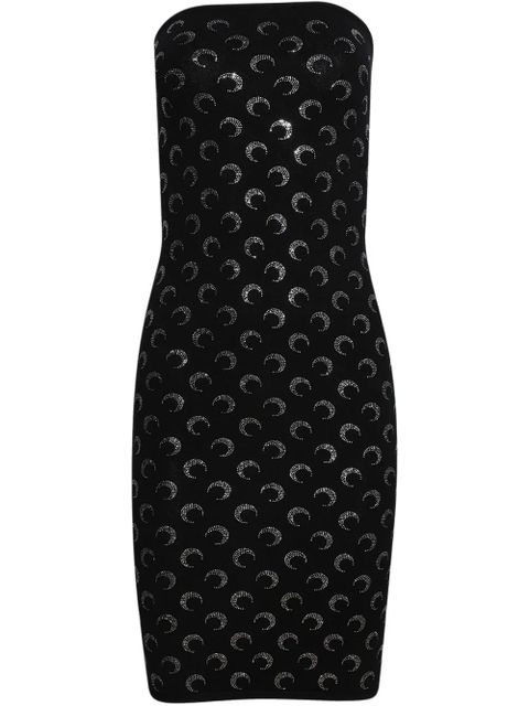 Marine Serre moon-rhinestone tube dress - Black - zdjęcie produktu nr 1