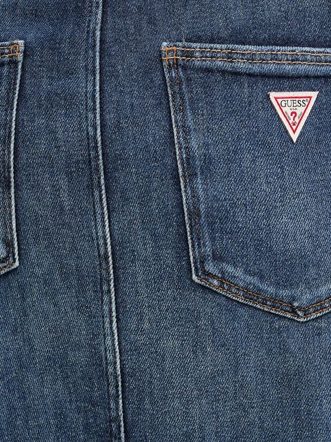 Guess sukienka jeansowa AMARA kolor niebieski midi prosta W5BK40 D0615