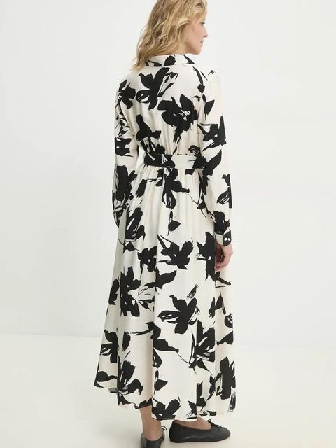 Answear.LAB sukienka kolor czarny maxi rozkloszowana