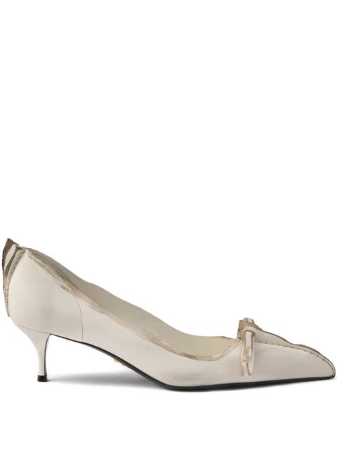 Prada 55mm Antiqued leather pumps - Neutrals - zdjęcie produktu nr 1