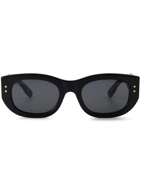 Gucci Eyewear rectangle-frame tinted sunglasses - Black - zdjęcie produktu nr 1