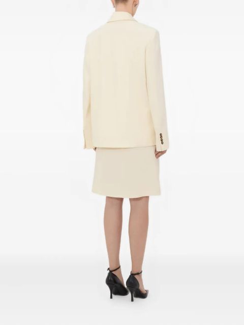 LouLou de Saison Horn double-breasted peak-lapel blazer - Neutrals