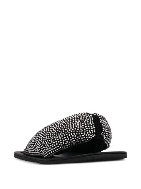 The Attico Indie Max flat sandals - Black