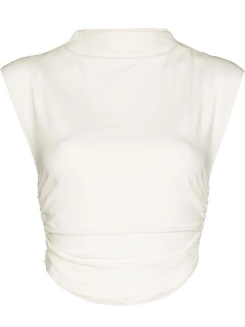 Reformation Lindy organic cotton crop top - Neutrals - zdjęcie produktu nr 1