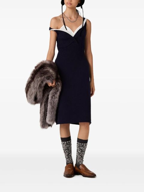 Miu Miu wool knit tank dress - Blue - zdjęcie produktu nr 2