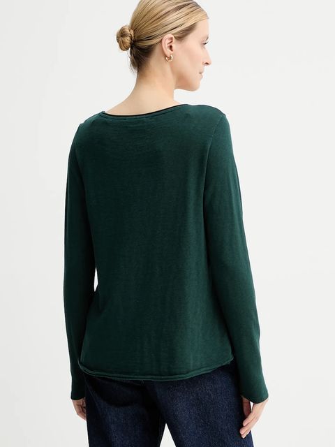 Marc O'Polo longsleeve bawełniany kolor zielony 5000007381