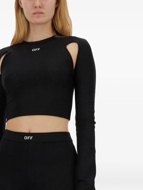 Off-White cut-out crop top - Black