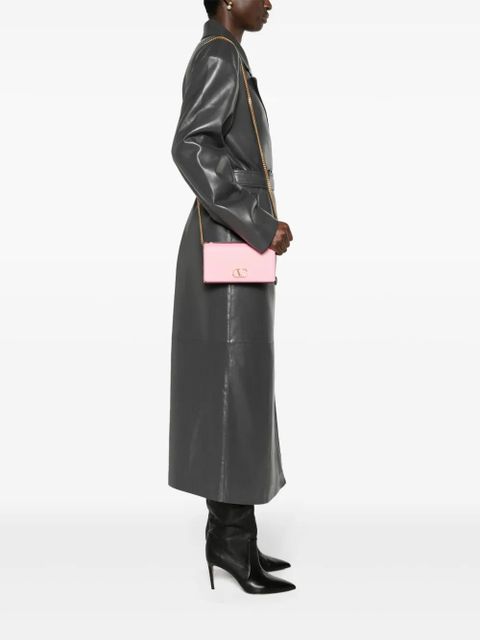 Valentino Garavani VLogo Signature leather crossbody bag - Pink