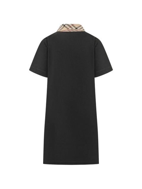 Burberry check-collar mini dress - Black - zdjęcie produktu nr 2