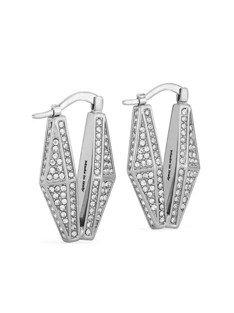 Jimmy Choo Diamond Chain crystal-embellished earrings - Silver - zdjęcie produktu nr 2