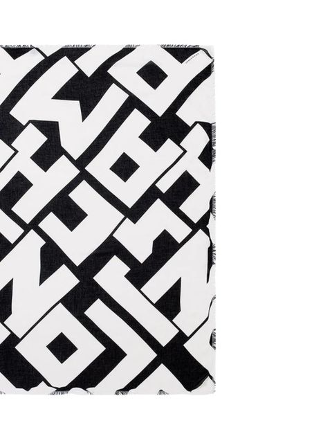 Longchamp fringed scarf - Black - zdjęcie produktu nr 2