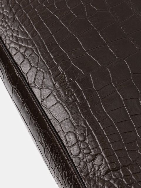 Twinset torebka skórzana kolor brązowy 252TD8252