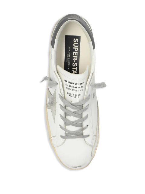 Golden Goose Super-star distressed leather sneakers - White