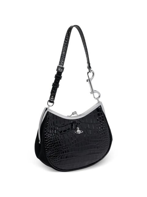 Vivienne Westwood Orb-plaque shoulder bag - Black