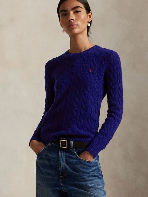 Polo Ralph Lauren sweter wełniany damskie kolor granatowy 211971865012 - zdjęcie produktu nr 1