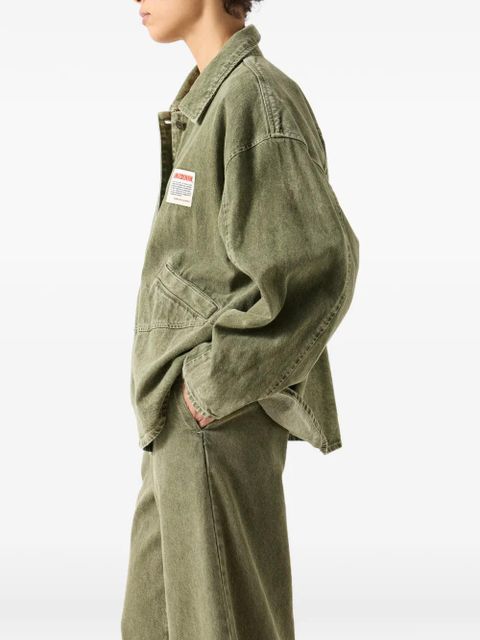 American Vintage Uzatown long-sleeve denim jacket - Green