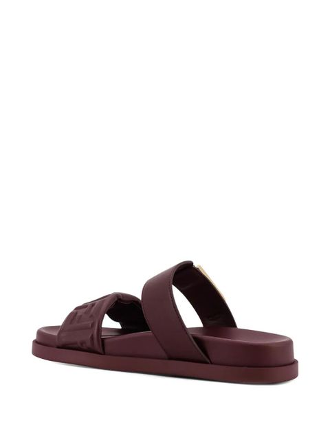 FENDI Fendi Feel embossed sandals - Brown