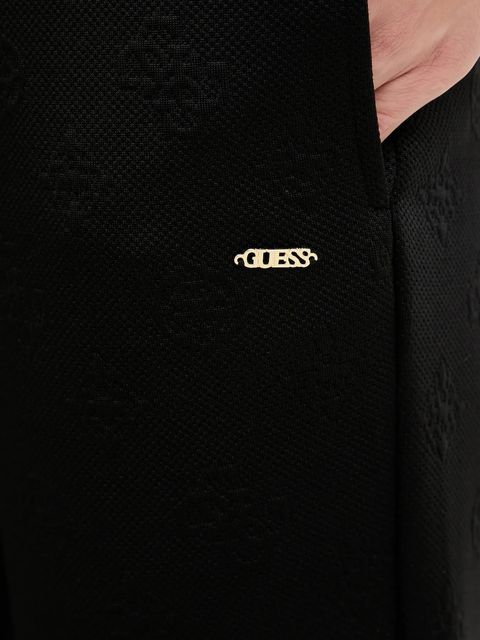 Guess spodnie dresowe PEONY damskie kolor czarny gładkie V5YB06 KBSL2