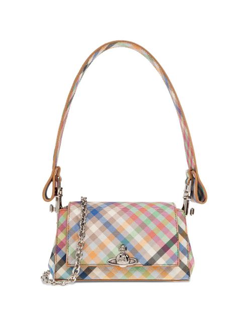 Vivienne Westwood small Hazel check-pattern tote bag - Neutrals