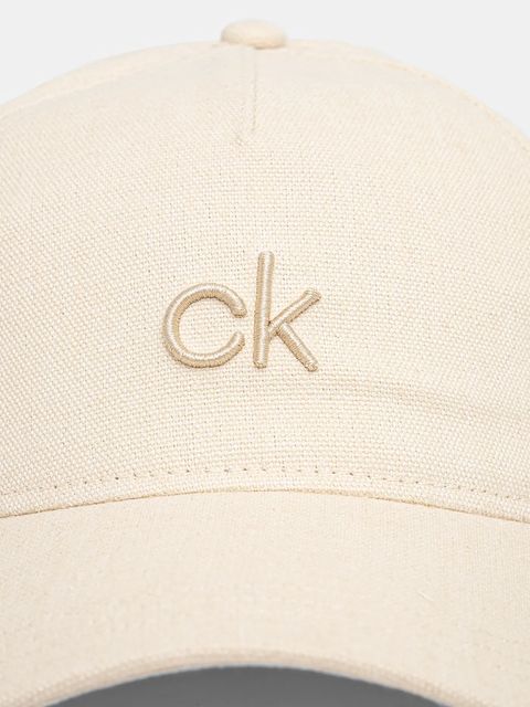 Calvin Klein czapka z daszkiem lniana
