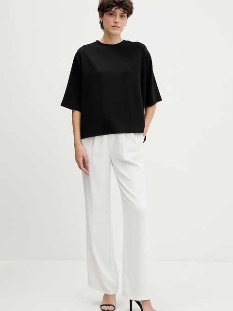 Sisley t-shirt damski kolor czarny 3JTHL1080 - zdjęcie produktu nr 2