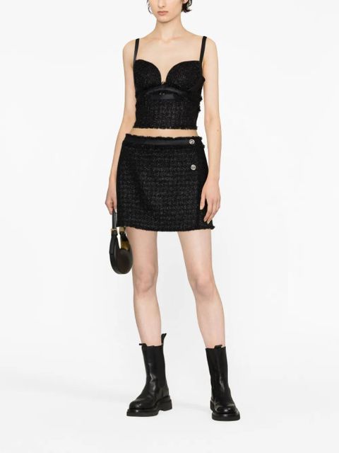 Versace tweed wrap miniskirt - Black - zdjęcie produktu nr 2