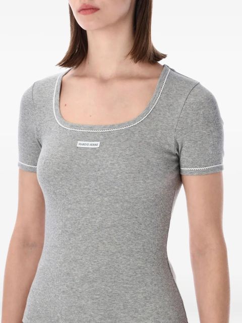 Marine Serre short-sleeves T-shirt - Grey