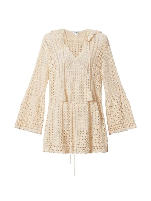 MARANT ÉTOILE ZELNIE hooded tassel mini dress - Neutrals - zdjęcie produktu nr 1
