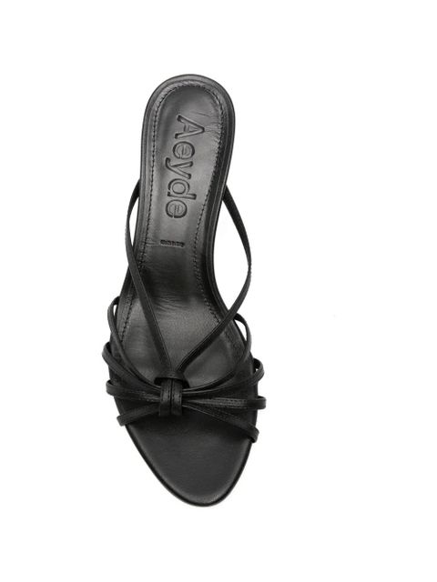 Aeyde knotted-strap leather sandals - Black