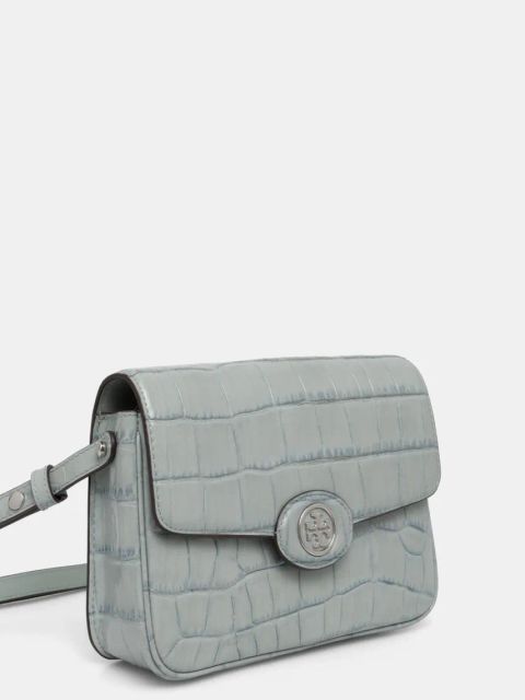 Tory Burch torebka skórzana Robinson kolor niebieski 165371.400