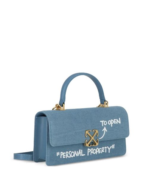Off-White logo-plaque cross body bag - Blue