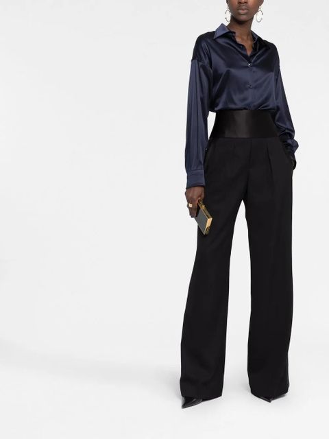 TOM FORD wide-leg high-waisted trousers - Black - zdjęcie produktu nr 2
