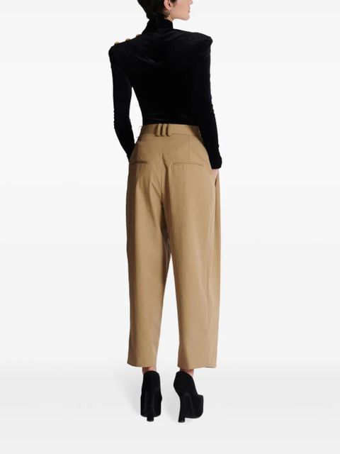Balmain pleated cotton trousers - Neutrals