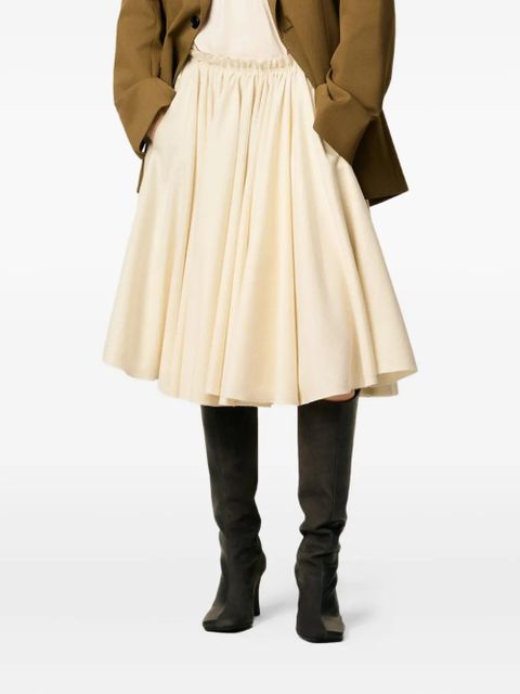 AMI Paris Corolla wool midi skirt - Neutrals