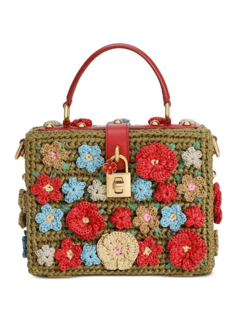Dolce & Gabbana floral-appliqué tote bag - Green - zdjęcie produktu nr 1