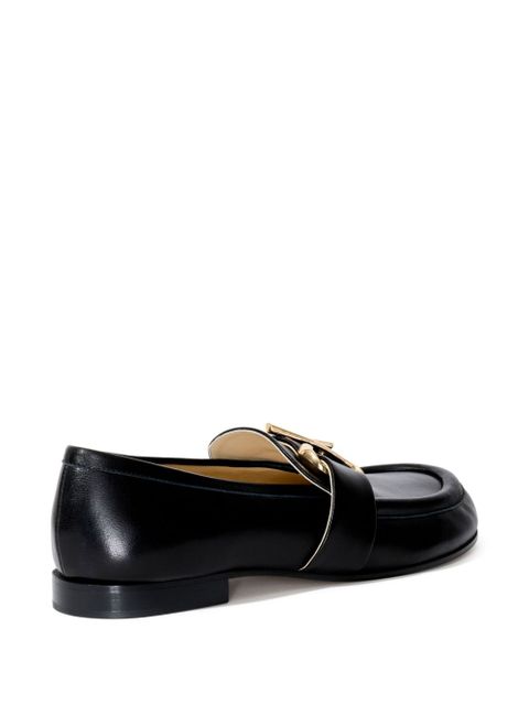 Proenza Schouler monogram-plaque leather loafers - Black