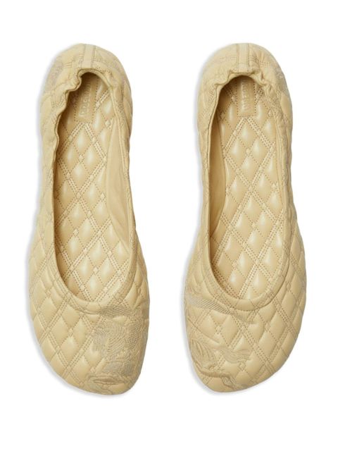 Burberry quilted leather ballerina shoes - Neutrals