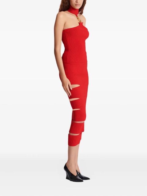 Balmain embellished-detail top - Red