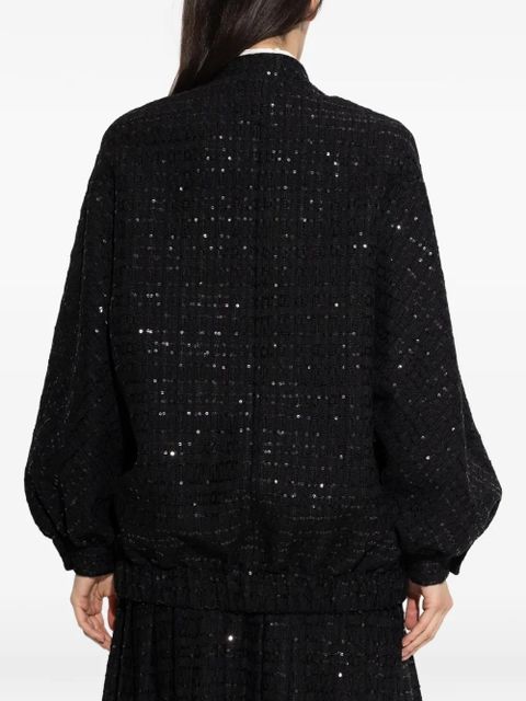 Alessandra Rich sequin button jacket - Black