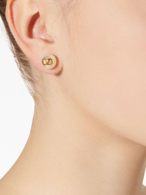 Valentino Garavani VLogo Signature pearl stud earrings - Neutrals - zdjęcie produktu nr 2