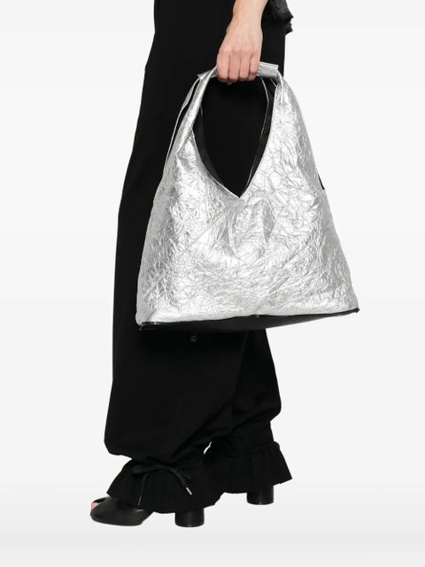 MM6 Maison Margiela textured shoulder bag - Silver - zdjęcie produktu nr 2