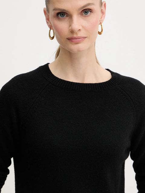 Silvian Heach sweter z domieszką wełny PICOULANE damski kolor czarny GPA25233MA