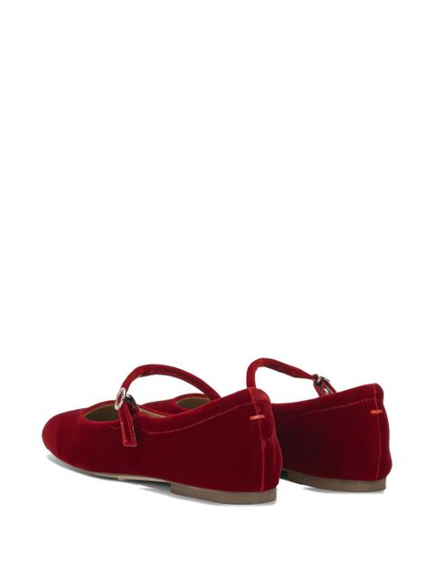 Aeyde Uma velvet ballet flats - Red
