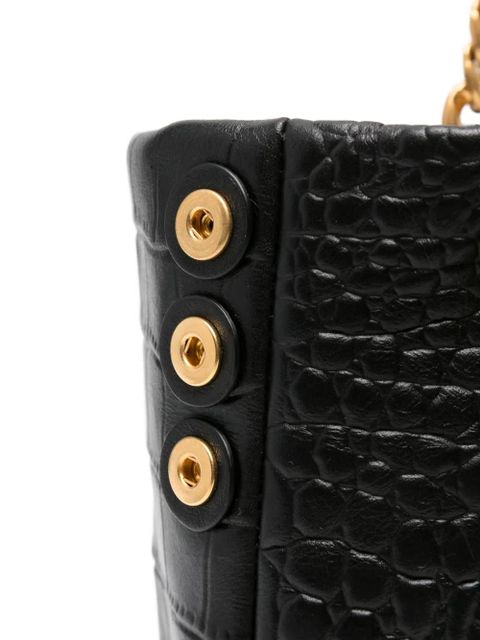 Balmain crocodile-effect tote bag - Black