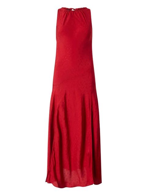PINKO tie-neck sleeveless maxi dress - Red - zdjęcie produktu nr 1