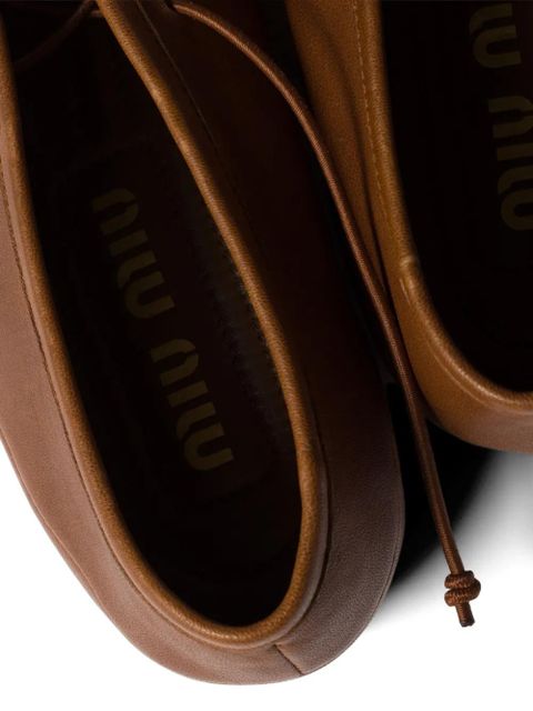 Miu Miu nappa leather ballerinas - Brown