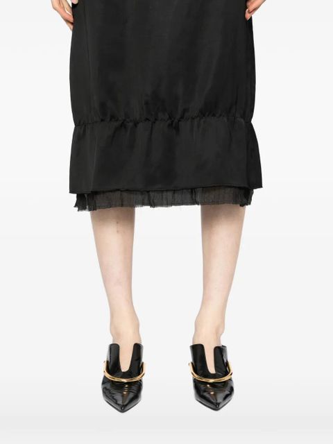 TOTEME satin midi skirt - Black