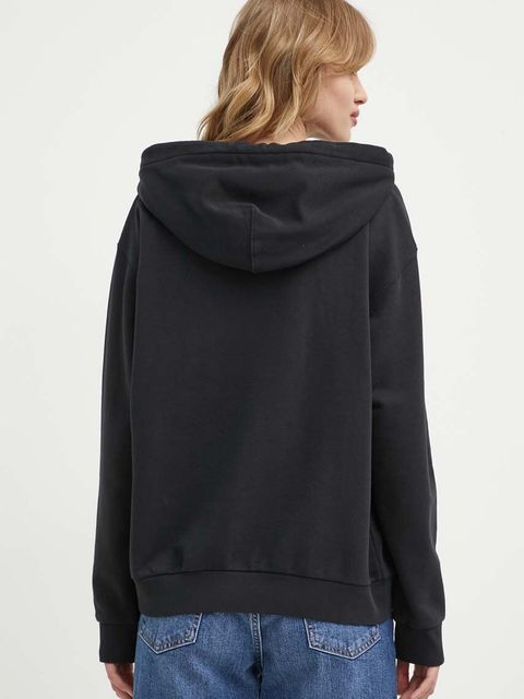 Levi's bluza damska kolor czarny z kapturem gładka A5943