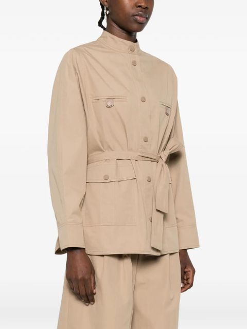 Yves Salomon button-up belted coat - Brown